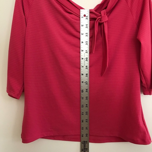 No Boundaries Women's Knot Top Party Pink Junior's X-Large (15) Stretch NWT - Picture 9 of 12